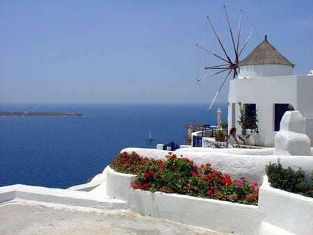 Santorini - santorini, blue and white, summer, greece, sea