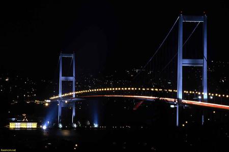 bridge - night, istanbul, bridge, turkey