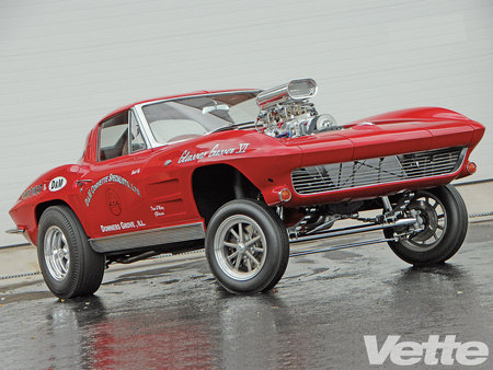 G A S S E R - vette, bowtie, red, gm