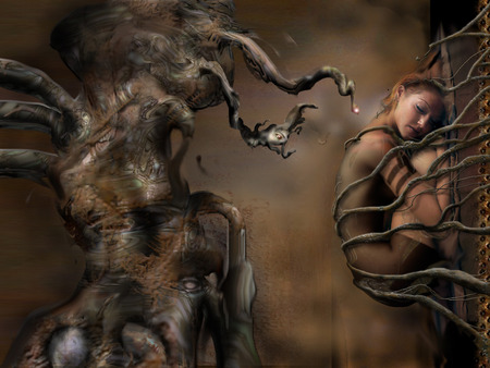 Dream Capture - fantasy, nightmare, girl, capture, captive, dream