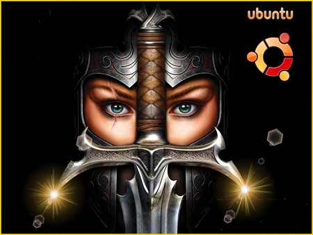 ubuntu - woman, girl, weapon, technology, ubuntu