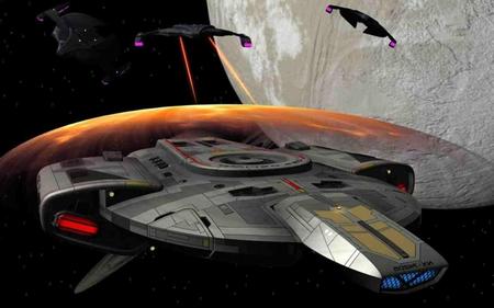 STAR TREK BATTLE WITH DEFIANT - star trek, defiant, the defiant