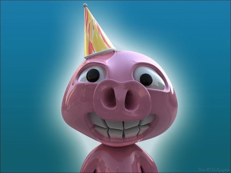 pig smile - pig, smile, fantasy, funny, pink