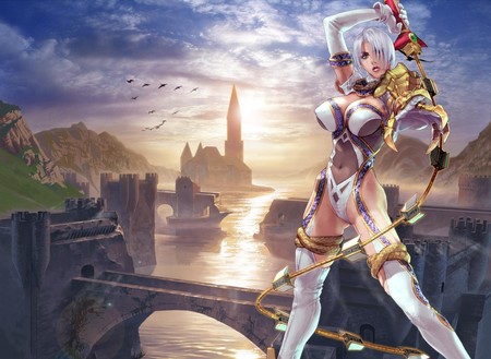 Ivy - fantasy, ivy, soulcalibur, archer, dragon bow, another world