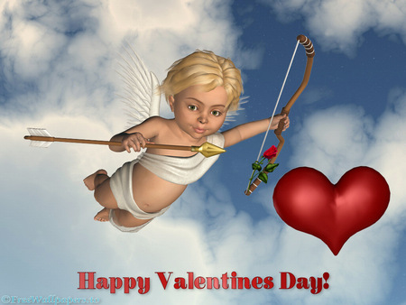 Cupid - love, cupid, valentines, angel, heart, heaven