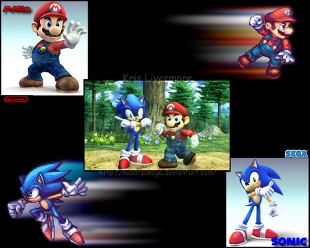 Sonic & Mario RIVALS OR FREINDS!? - mario, speed, plumber, sonic