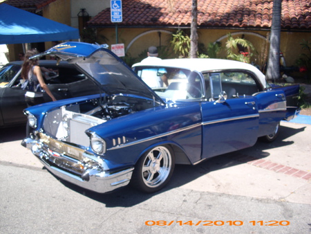 WHITTIER CHEVY - outside, carshow, chevy, blue