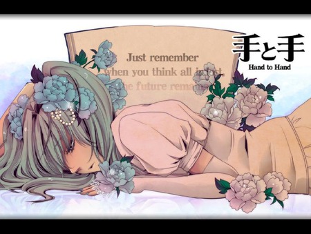 look ahead - aqua, miku, flowers, hand to hand lyrics