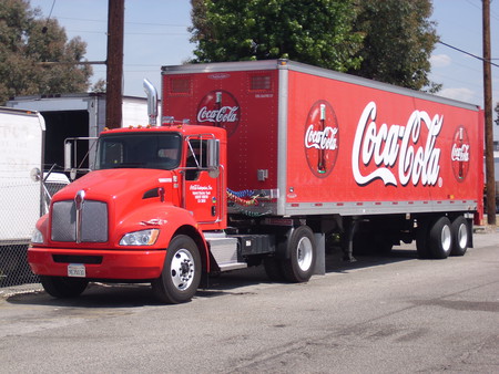 COKE DELIVERY TRUCK - delivery, diesel, coke, red