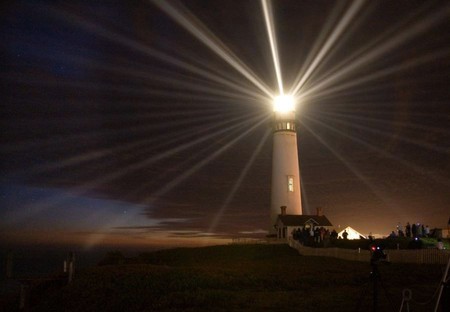 Lighthouse - at night, picture, lighthouse, beautiful