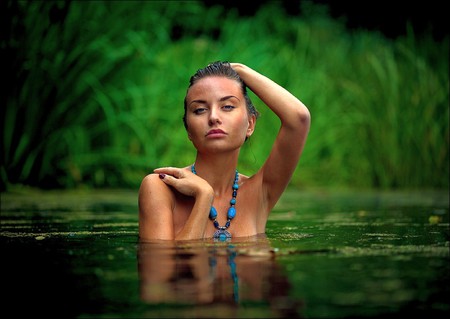 Girl in Water - picture, in water, girl, beautiful