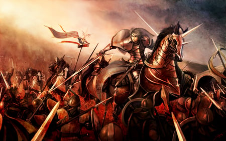 War - war, horse, knight, blood, sword