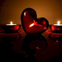 romantic  red candle