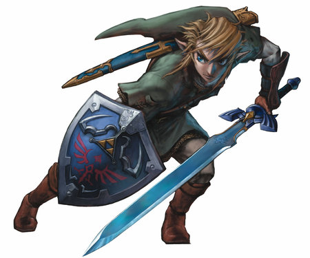 Attack - game, fantasy, anime, warrior, link, sword, zelda, shield