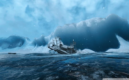 Ship Wreck - wide, hd, crysis, adventure, video game