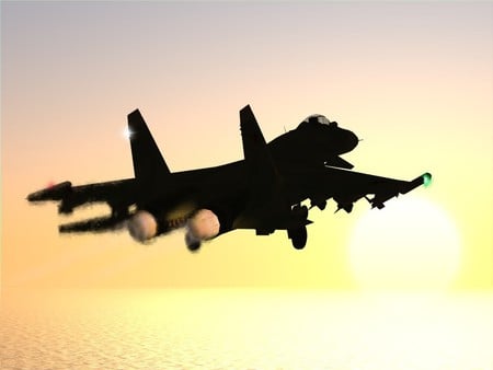 Navy Flanker - russia, jet, sunset, flanker, navy, 33