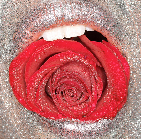 Glamourous - abstract, sensual, beautiful, beauty, popular, lips, red, rose, kiss, 3d, glossy, glamourous