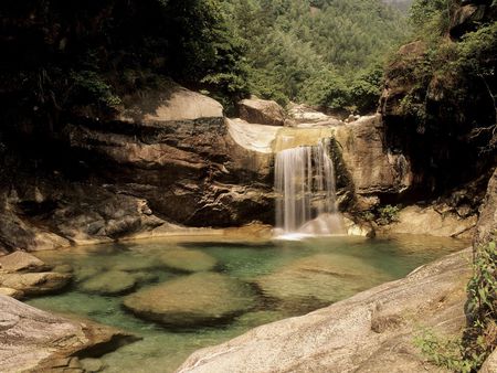 Green Jade River, China - trees, water, rivers, landscape, china, gree, nature, jade, asian