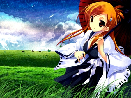 bleach - star, orihime, shooting, inoue