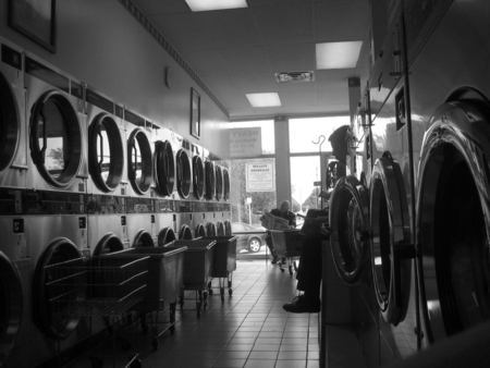 Laundry mat - people, building, machines, other