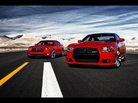 Dodge Charger SRT8 - red, dodge, srt8, 2012