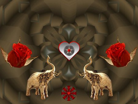 Lucky Roses - eye candy, collage, 3d, fractal, abstract