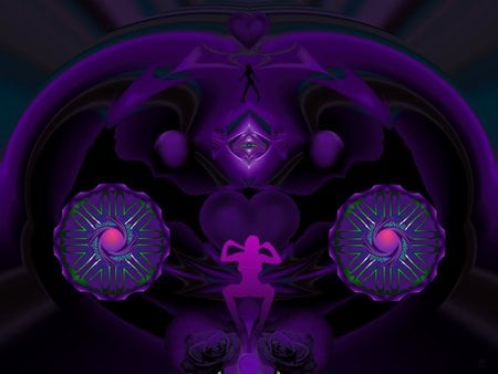 Hot Purple - eye candy, collage, 3d, fractal, abstract