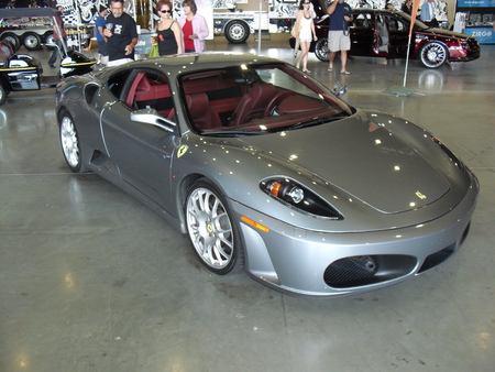 SILVER FERRARI - silver, show, ferrari, inside