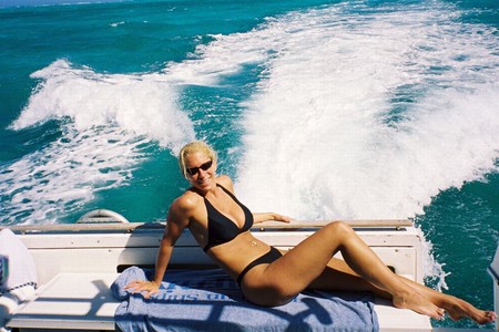 Lady on Boat - on boat, picture, lady, beautiful