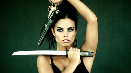 Fantasy Girl - sword, fantasy, female, gun, girl