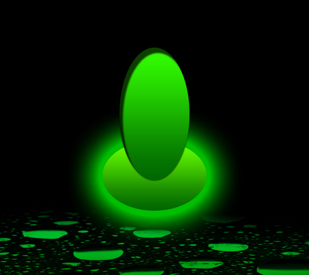 Green Glowing Egg - chocolates, water drops, holiday, easter, egg