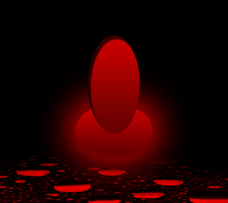 Red Glowing Egg - easter, egg, red, waterdrops