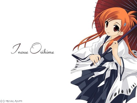 orihime_inoue - girl, anime, umbrella, asian