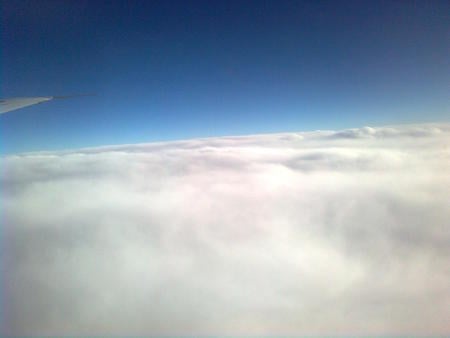 On the clouds - clear, plane, clouds, nature