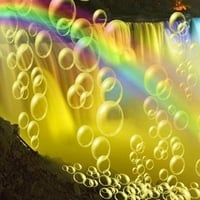 Beautiful Waterfall and Bubbles