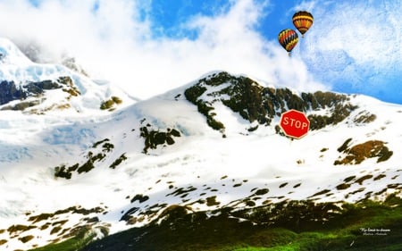 No Limit - sky, freedom, no limit, hot air balloons, mountainn