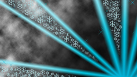 3d snow bars - clouds, snowflakes, blue, perspective, snow, 3d, dark