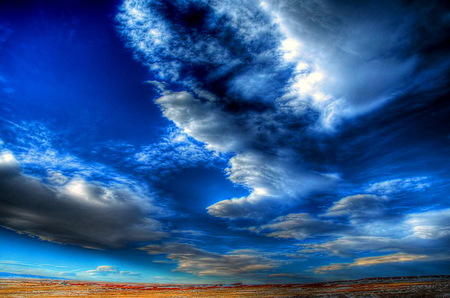 Artistry of the sky - white, sky, patterns, clouds, earth, blue