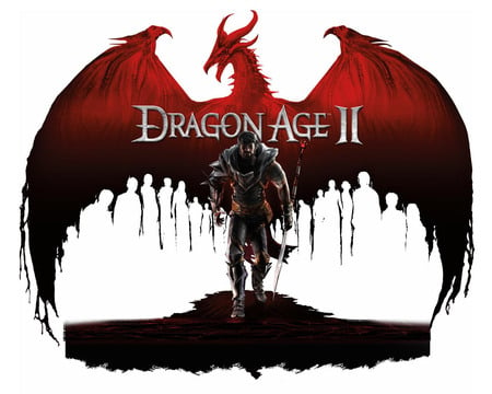 Dragon Age - warrior, dragon age, dragon age 2, dragon, red, hd, action, adventure, video game