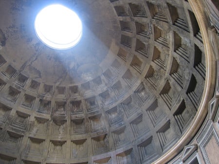 Dome from Inside - inside, structure, sunbeams, interior, dome