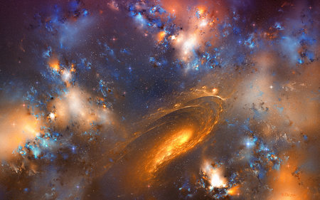 Andromeda Galaxy - space, star, art, galaxy, nebula