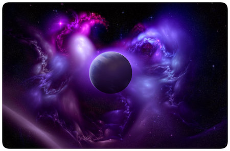 the_embrace - star, art, nebula, space, planet, fantasy