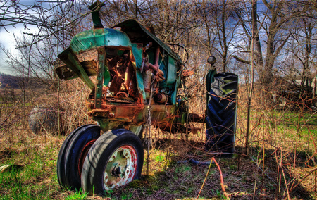 Rough Life - tractor, farm, equipment, trees