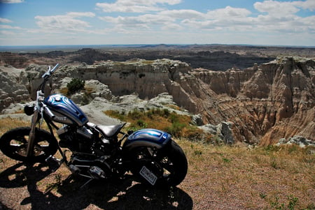 Admiring The View - harley, chopper, motorcycle, bike