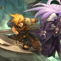 Cloud and Sephiroth