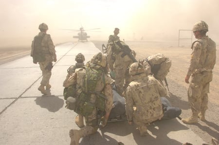 And For What? - military, helicopter, soldiers, desert