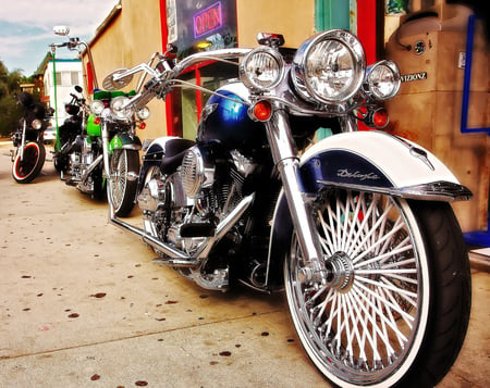 White Spokes And Chrome - chopper, motorcycle, bike, harley davidson