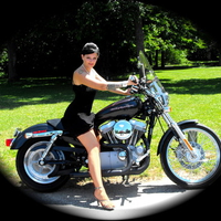 Hot Chick on a Harley