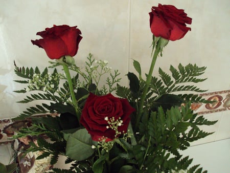 red roses - bouquet, still life, r3 red roses, beautiful