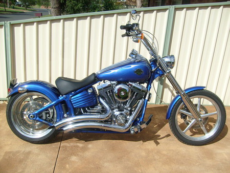 blue steel - harley, chopper, motorcycle, bike